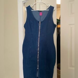 NWT Plus size midi denim dress